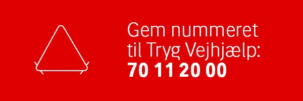 Nummeret til Tryg Vejhjælp er 70 11 20 00